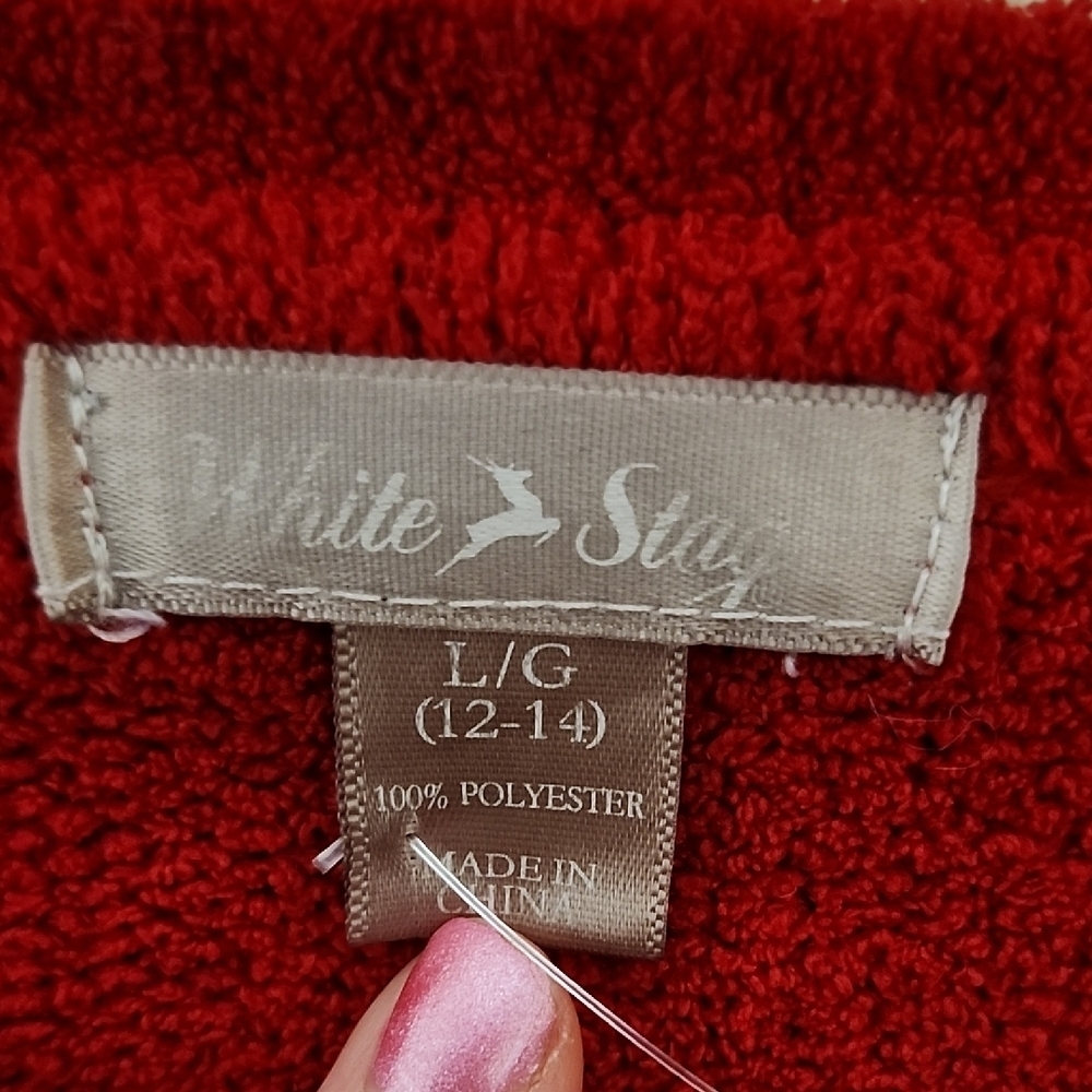 White Stag Red Crew Neck Sweater - Picture 2 of 6